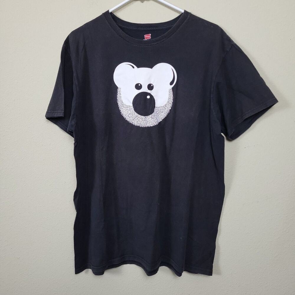 Hanes Womens Black Cotton Crew Neck Short Sleeve Pullover Basic T Shirt Size XL